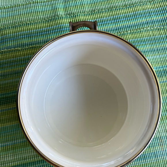 Asta German Porcelain Yellow Floral Enamel Cookware 8.5 - Picture 6 of 12